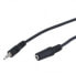 Фото #3 товара Wentronic Headphone and Audio AUX Extension Cable - 3-Pin 3.5 mm - 2m - 3.5mm - Male - 3.5mm - Female - 2 m - Black