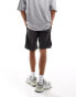 Фото #2 товара Brave Soul multi pocket tech cargo shorts in dark grey