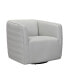 Фото #1 товара Melanie 31" Swivel Genuine Leather Barrel Chair