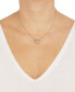 ფოტო #2 პროდუქტის Open Heart Diamond Cut Pendant Necklace in 10k Two-Tone Gold, 16" + 2" extender