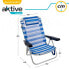 Фото #2 товара Пляжный стул Aktive Складной Подушка Белый Синий 48 x 84 x 46 cm (2 штук)