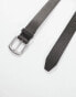 ASOS DESIGN leather belt in black