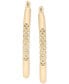 ფოტო #2 პროდუქტის Lattice Extra Small Hoop Earrings in Gold Vermeil, Created for Macy's