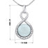 Silver pendant with natural Aquamarine JST14709AQ
