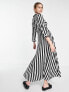 Фото #2 товара Y.A.S maxi shirt dress in bold stripe