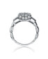 ფოტო #4 პროდუქტის Sterling Silver Asscher-cut Cubic Zirconia Ring