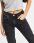 Pull&Bear Exclusive elasticated waist mom jean in black