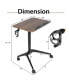 Pneumatic Standing Desk with Anti-fall Baffle and Cup Holder