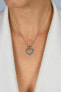Фото #2 товара Gentle silver pendant with light blue zircons PT19WA