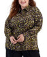 Фото #1 товара Plus Size Printed Button-Front Long-Sleeve Shirt, Created for Macy's