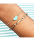 ფოტო #2 პროდუქტის Turquoise Single Heart Bracelet 14K Gold