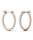 ფოტო #4 პროდუქტის Moissanite Hoop Earrings 3/8 ct. t.w. Diamond Equivalent in 14k White Gold or Rose Gold