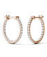 Фото #4 товара Moissanite Hoop Earrings 3/8 ct. t.w. Diamond Equivalent in 14k White Gold or Rose Gold