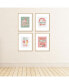 Фото #3 товара Groovy Christmas - Unframed Linen Paper Wall Art - Set of 4 Artisms - 8 x 10 in