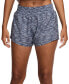 Women's One Dri-FIT Mid Rise Brief-Lined Printed Shorts Черный, XL - фото #1