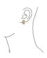 Фото #3 товара Серьги Bling Jewelry двухтонные в форме кольца, полудуги, для непроколотых ушей, полированные