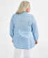 Фото #2 товара Plus Size Long-Sleeve Tiered Tunic Shirt, Created for Macy's