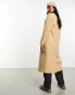 Фото #6 товара Vila Double breasted formal maxi coat in sand