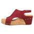 Фото #3 товара Corkys Carley Suede Wedge Womens Burgundy Casual Sandals 30-5316-DRSU