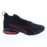 Фото #2 товара Puma Axelion Mid 37711903 Mens Black Canvas Athletic Running Shoes