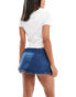 Фото #4 товара ASOS DESIGN denim clean micro skirt in indigo