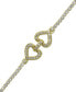 ფოტო #2 პროდუქტის Cubic Zirconia Double Heart Tennis Bracelet in Sterling Silver, Created for Macy's