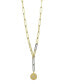 Two-Tone Coin Pendant Y Necklace