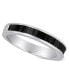 ფოტო #1 პროდუქტის Sterling Silver Ring, Black Diamond Baguette Ring (1/2 ct. t.w.)