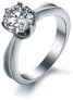 Фото #1 товара Steel ring with crystal KRS-174
