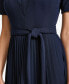 ფოტო #5 პროდუქტის Women's V-Neck Scuba-Crepe A-Line Midi Dress