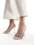 Simmi London Messina embellished strappy heeled mule sandal in ivory