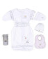 ფოტო #1 პროდუქტის Baby Royal Baby Snap and Dream Swaddle Transition Hip-Healthy Design With Hat And Bib in Gift Box