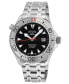 ფოტო #1 პროდუქტის Men's Hudson Yards Silver-Tone Stainless Steel Watch 43mm