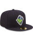 Фото #3 товара Men's Navy Hillsboro Hops Authentic Collection 59FIFTY Fitted Hat