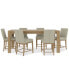 Фото #2 товара Davie Dining 7pc Set (Counter Height Rectangular Table + 6 Counter Height Chair)