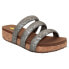 Фото #3 товара Volatile Gillette Metallic Leopard Slide Womens Grey Casual Sandals PV141-997