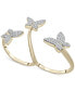 ფოტო #1 პროდუქტის Diamond Butterfly Double Finger Ring (1/2 ct. t.w.) in 10k White or Yellow Gold, Created for Macy's