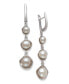 ფოტო #1 პროდუქტის Graduated Cultured Freshwater Pearl 5-8mm Drop Earrings in Sterling Silver