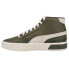 Фото #3 товара Puma Cali Star High Top Womens Green, Off White Sneakers Casual Shoes 381610-02