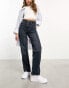 ASOS DESIGN comfort stretch straight leg jeans in blue black Сине-черный, W25 L32 - фото #1