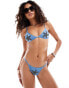 COLLUSION embellished star fish bikini bottoms co-ord in light blue