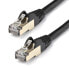 Фото #8 товара StarTech.com 7m CAT6a Ethernet Cable - 10 Gigabit Shielded Snagless RJ45 100W PoE Patch Cord - 10GbE STP Network Cable w/Strain Relief - Black Fluke Tested/Wiring is UL Certified/TIA - 7 m - Cat6a - S/UTP (STP) - RJ-45 - RJ-45