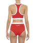 Фото #2 товара BALMAIN 270672 Logo Printed Jersey High-Waist Bikini Brief red size 34 (XXS)