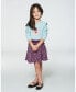 ფოტო #2 პროდუქტის Big Girls Organic Cotton T-Shirt With Frill Light Blue