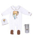 Фото #1 товара Костюм для малышей Royal Baby Collection органический костюм Royal Baby Organic Cotton с заглушками и шапкой в подарочной коробке