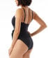 Фото #2 товара Women's Contours Belted High-Neck One-Piece Swimsuit