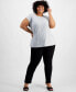 Plus Size Cotton Embellished T-Shirt, Created for Macy's