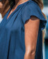 Women's V-Neck Short Sleeve Mini Cover-Up Dress