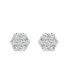 ფოტო #2 პროდუქტის Round Cut Natural Certified Diamond (1.81 cttw) 14k Yellow Gold Earrings Timeless Cluster Design