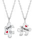 Фото #1 товара Rhona Sutton children's Puzzle Pieces Best Friends 2-Piece Necklace Set in Sterling Silver